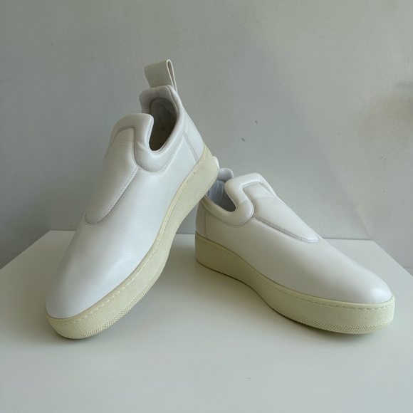 Celine Pull On Sneakers White Leather Shoes size 41 NEW with box - Picture 4 of 12